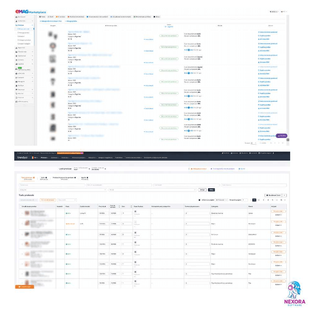 Postare produse pe platforme online și marketplace