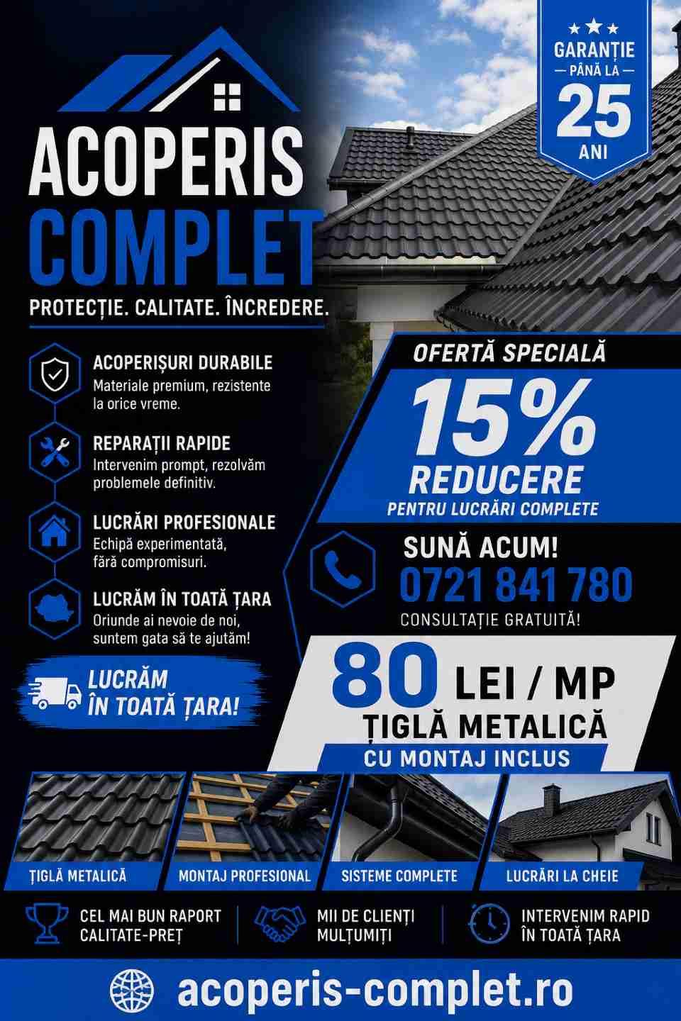 Acoperisuri montaj tigla metalica (1/3)