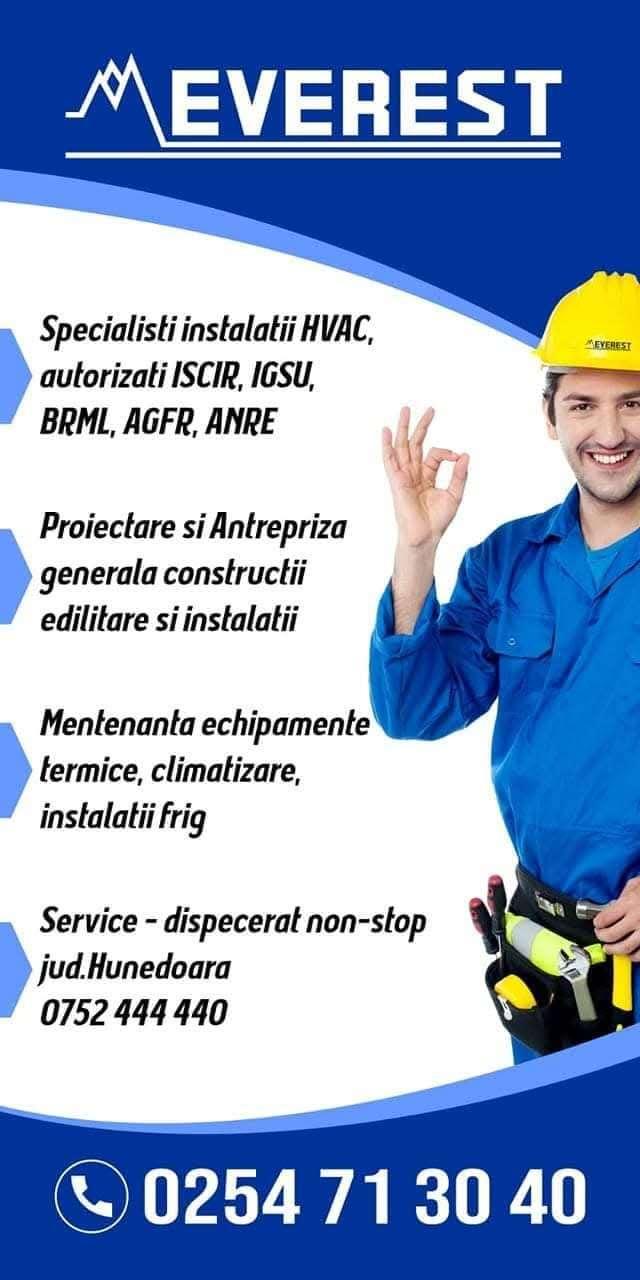 Constructii si Instalatii (sanitare, termice, climatizare - aer conditionat si pompe de caldura, gaz, electrice; service - reparatii centrale termice si aer conditionat / pompe de caldura (5/5)